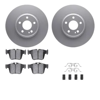 R1 Concepts WDUH1-63240 Carbon Series Brake Rotors W/ 5000 Oep Brake Pads & Hdw